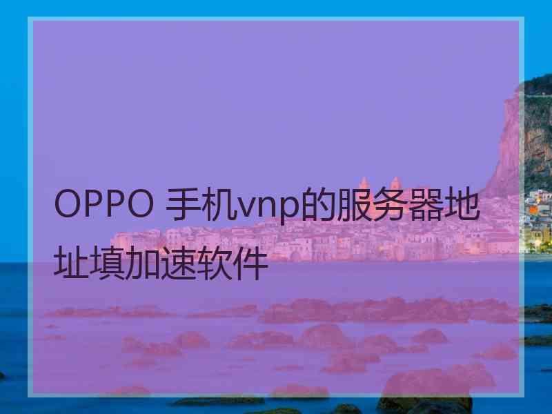 OPPO 手机vnp的服务器地址填加速软件