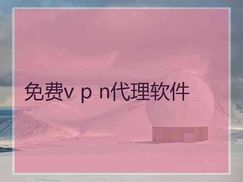 免费v p n代理软件